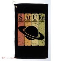 Saturn Periodic Table Elements Saturn Planet Space Nerd Golf Towel thumb 0