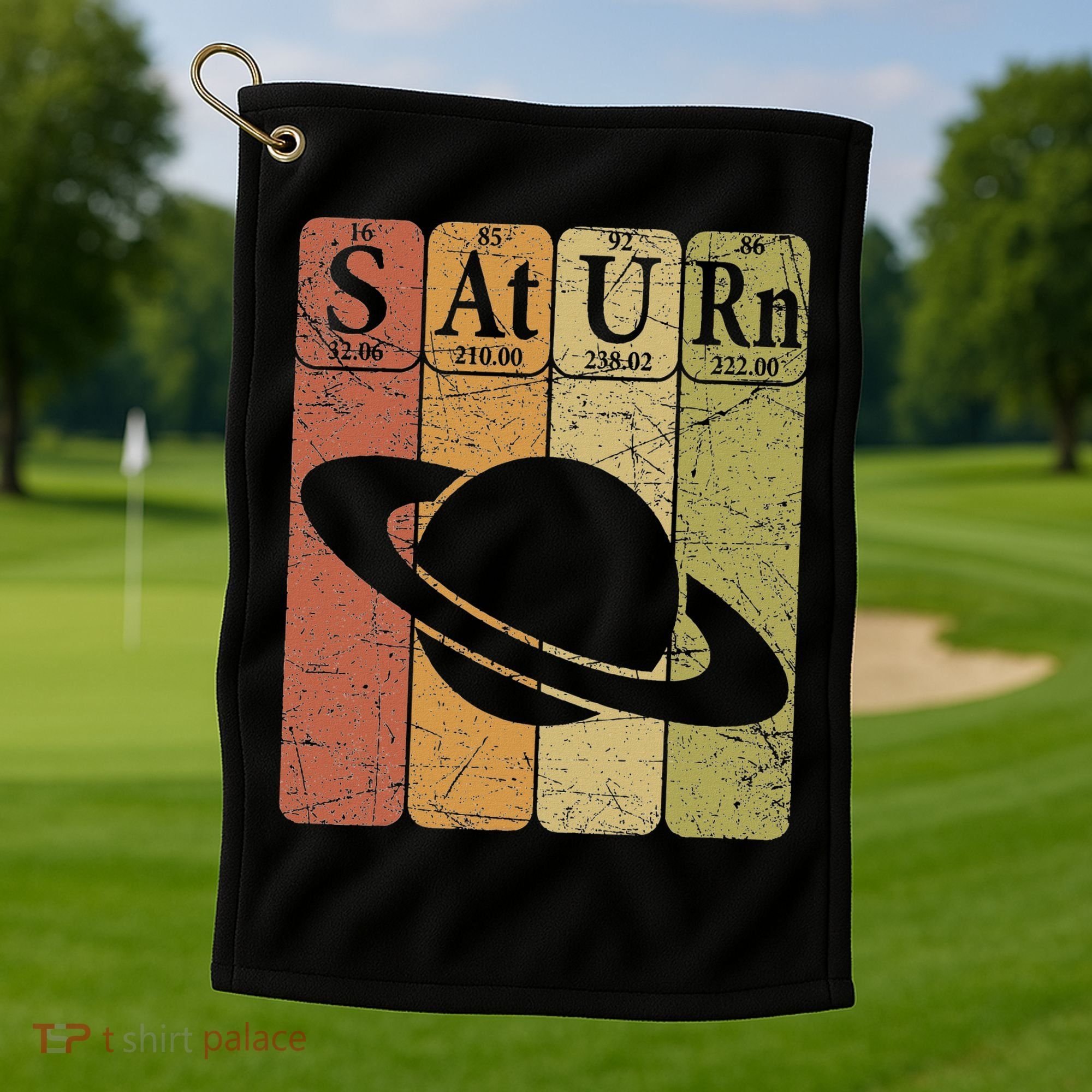 Saturn Periodic Table Elements Saturn Planet Space Nerd Golf Towel