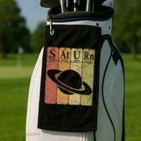 Saturn Periodic Table Elements Saturn Planet Space Nerd Golf Towel thumb 2