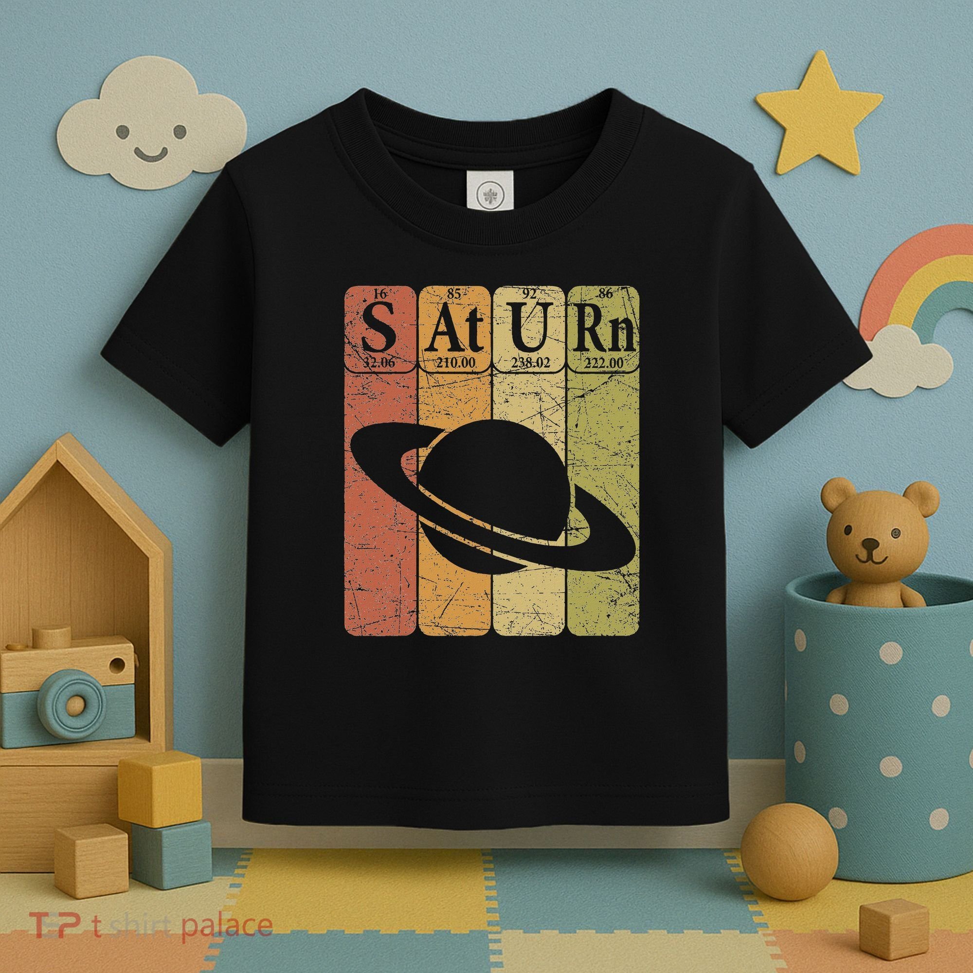 Saturn Periodic Table Elements Saturn Planet Space Nerd Toddler T-Shirt