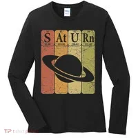 Saturn Periodic Table Elements Saturn Planet Space Nerd Women's Long Sleeve Shirt thumb 0