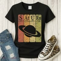 Saturn Periodic Table Elements Saturn Planet Space Nerd Women's T-Shirt thumb 3