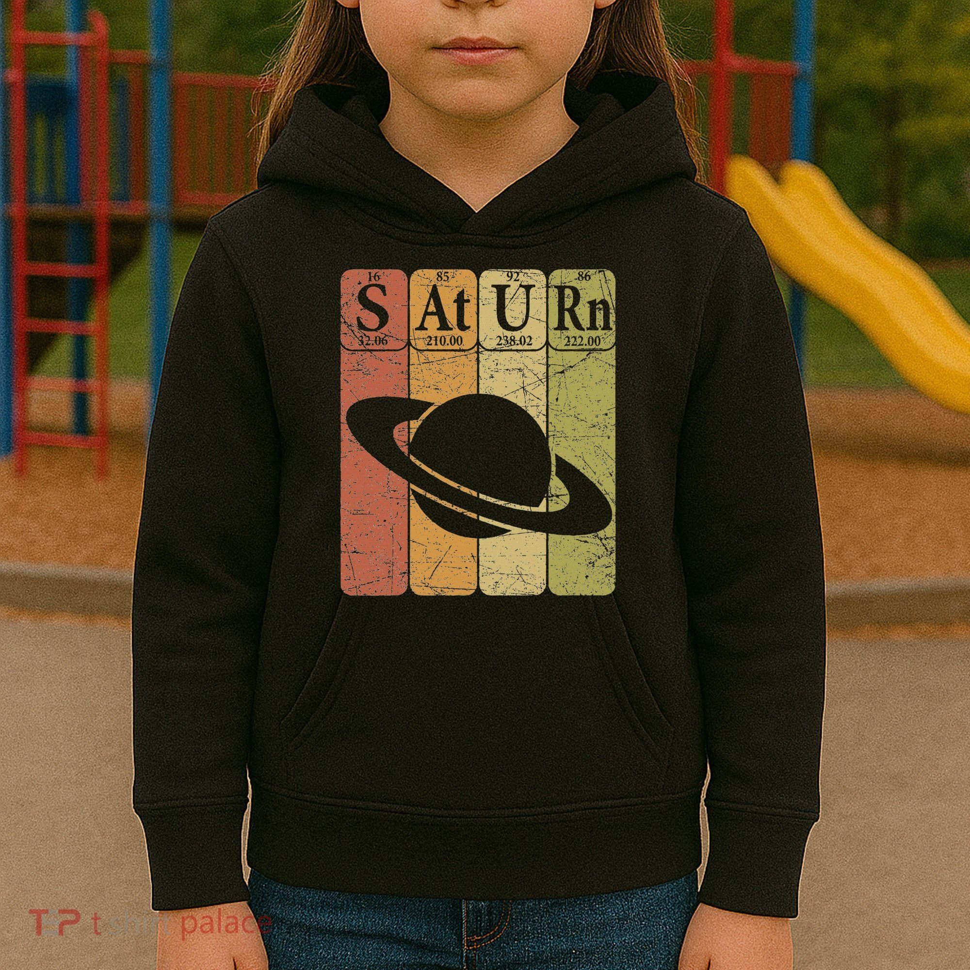 Saturn Periodic Table Elements Saturn Planet Space Nerd Kids Hoodie