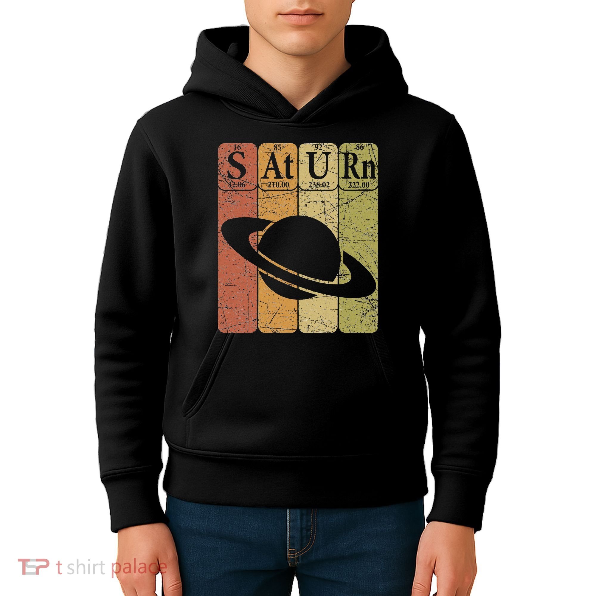 Saturn Periodic Table Elements Saturn Planet Space Nerd Kids Hoodie