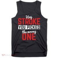 Stroke Picked The Wrong One Stroke Awareness Stroke Survivor Tank Top thumb 0