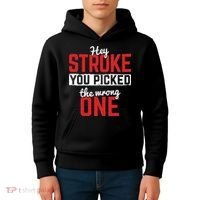 Stroke Picked The Wrong One Stroke Awareness Stroke Survivor Kids Hoodie thumb 4