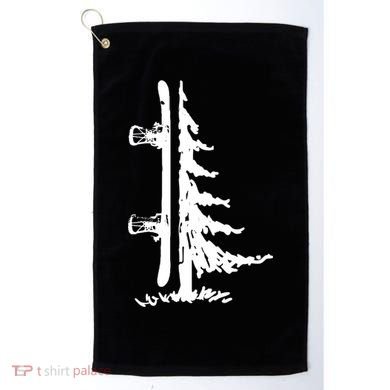 Snowboard Pine Tree Vintage Snowboarder Snowboarding Gift Funny Gift Golf Towel