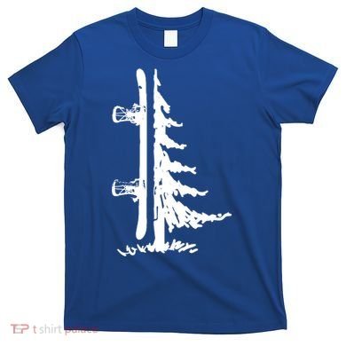 Snowboard Pine Tree Vintage Snowboarder Snowboarding Gift Funny Gift T-Shirt