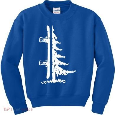 Snowboard Pine Tree Vintage Snowboarder Snowboarding Gift Funny Gift Kids Sweatshirt