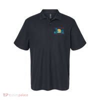 Sunset Palm Trees Beach 80s Art Vaporwave Tropical Summer Polo thumb 0