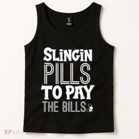 Slinging Pills To Pay Funny Nurse Medical Pharmacy Tank Top thumb 2