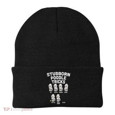 Stubborn Poodle Tricks Funny Dog Lover Owner Trainer Gift Beanie