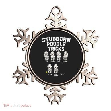 Stubborn Poodle Tricks Funny Dog Lover Owner Trainer Gift Ornament