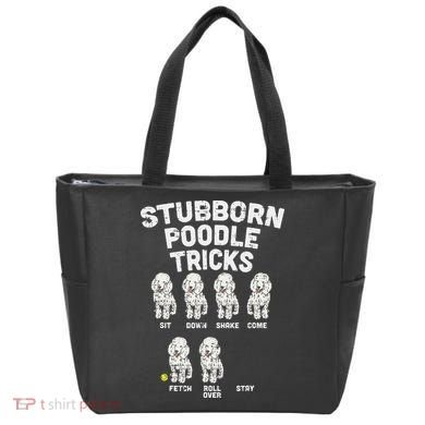 Stubborn Poodle Tricks Funny Dog Lover Owner Trainer Gift Tote Bag