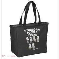 Stubborn Poodle Tricks Funny Dog Lover Owner Trainer Gift Tote Bag thumb 2
