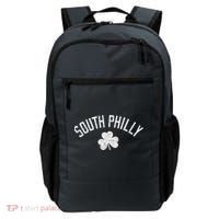 South Philly Text Irish Shamrock Distressed White Backpack thumb 0