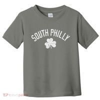 South Philly Text Irish Shamrock Distressed White Toddler T-Shirt thumb 0