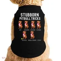 Stubborn Pitbull Tricks Dog Gift Doggie Tank thumb 0