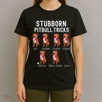 Stubborn Pitbull Tricks Dog Gift T-Shirt thumb 4