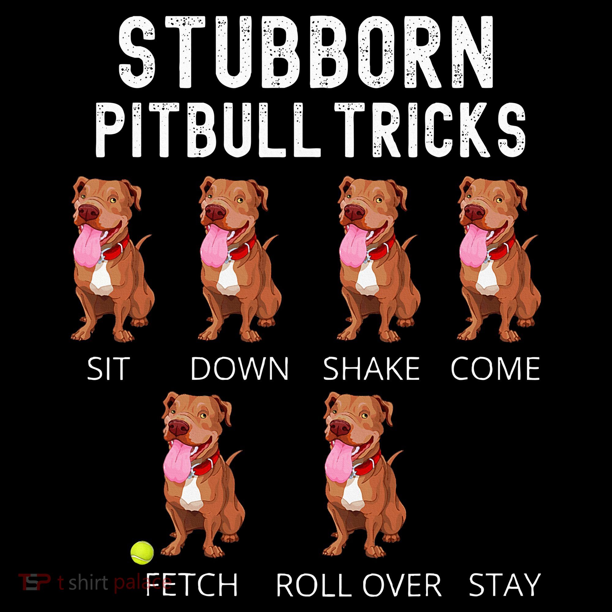 Stubborn Pitbull Tricks Dog Gift Coaster