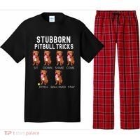 Stubborn Pitbull Tricks Dog Gift Pajama Set thumb 0