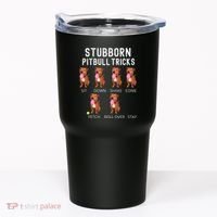 Stubborn Pitbull Tricks Dog Gift Tumbler thumb 0