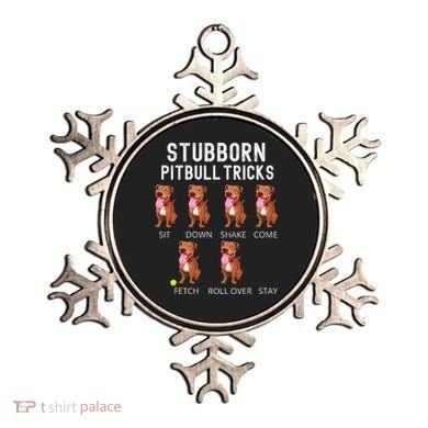 Stubborn Pitbull Tricks Dog Gift Ornament