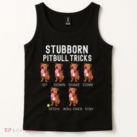 Stubborn Pitbull Tricks Dog Gift Tank Top thumb 2