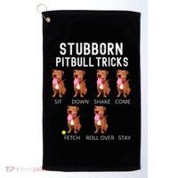 Stubborn Pitbull Tricks Dog Gift Golf Towel thumb 0