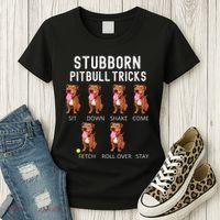 Stubborn Pitbull Tricks Dog Gift Women's T-Shirt thumb 3