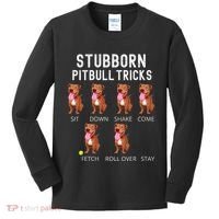 Stubborn Pitbull Tricks Dog Gift Kids Long Sleeve Shirt thumb 0