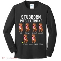 Stubborn Pitbull Tricks Dog Gift Kids Long Sleeve Shirt thumb 0