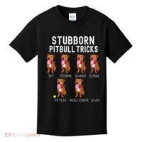 Stubborn Pitbull Tricks Dog Gift Kids T-Shirt thumb 0