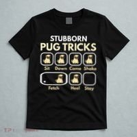 Stubborn Pug Tricks Funny Pug Saying Pug Owner Pug T-Shirt thumb 5