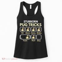 Stubborn Pug Tricks Funny Pug Saying Pug Owner Pug Women's Tank Top thumb 0