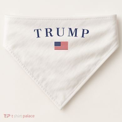 Support President Trump 2024 USA-Made Doggie Bandana