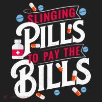 Slinging Pills to Pay The Bills Pharmacist Apothecary RPh Women's Sweatshirt thumb 2