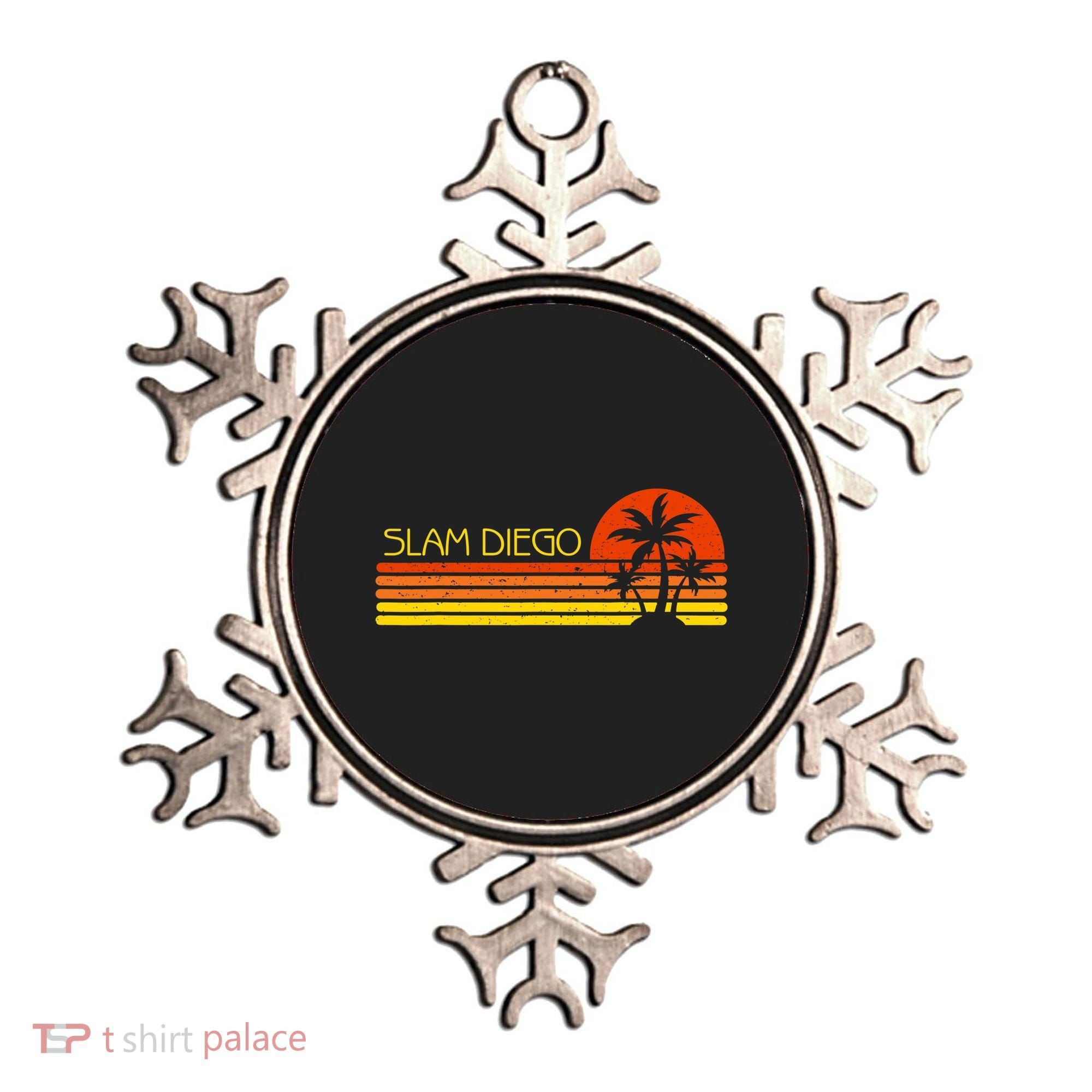 Sunset Palm Tree San Diego Baseball Grand Slam Ornament