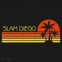 Sunset Palm Tree San Diego Baseball Grand Slam Ornament thumb 1