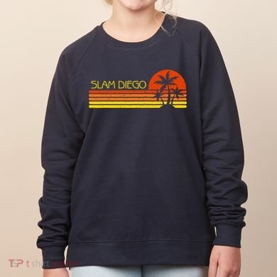 Sunset Palm Tree San Diego Baseball Grand Slam Women's Sweatshirt