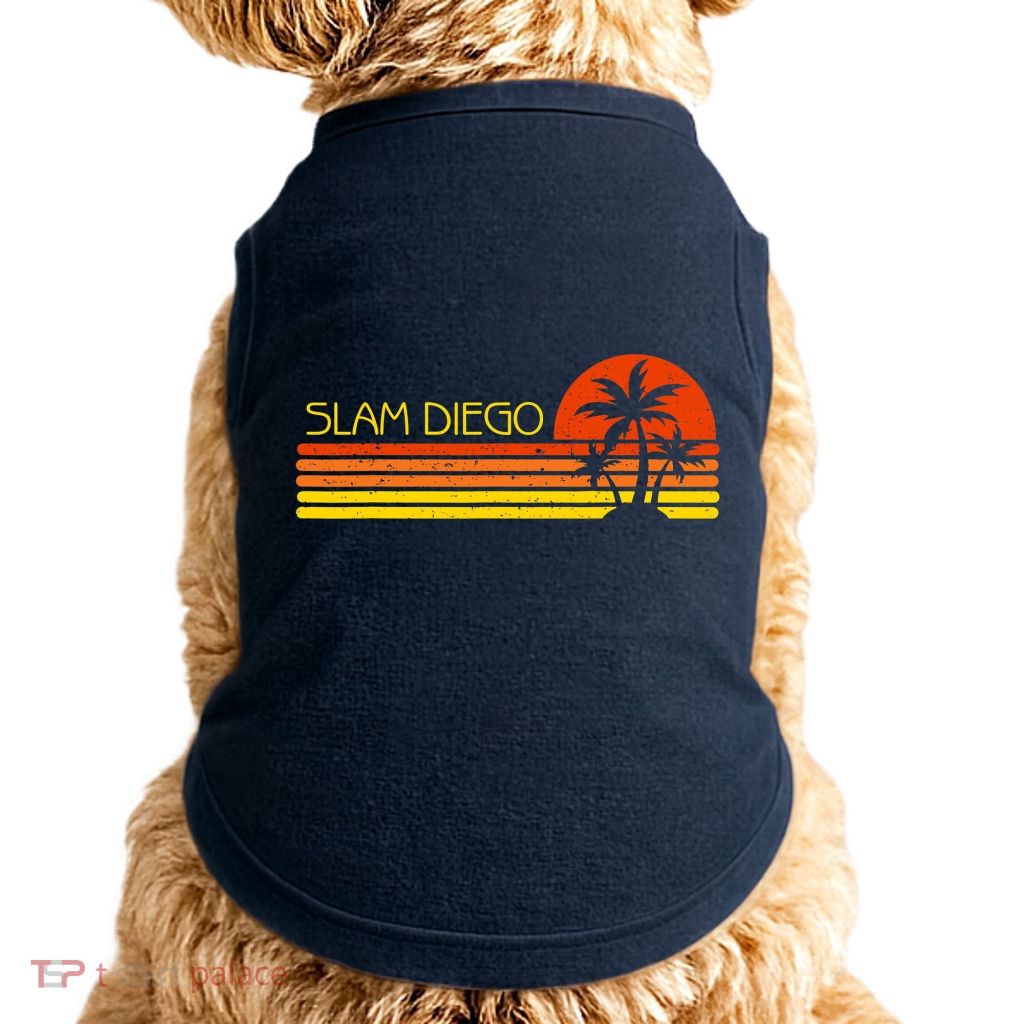 Sunset Palm Tree San Diego Baseball Grand Slam Doggie Tank