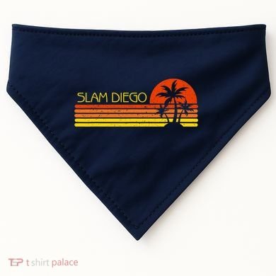 Sunset Palm Tree San Diego Baseball Grand Slam USA-Made Doggie Bandana
