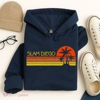 Sunset Palm Tree San Diego Baseball Grand Slam Hoodie thumb 4