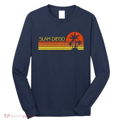 Sunset Palm Tree San Diego Baseball Grand Slam Long Sleeve Shirt