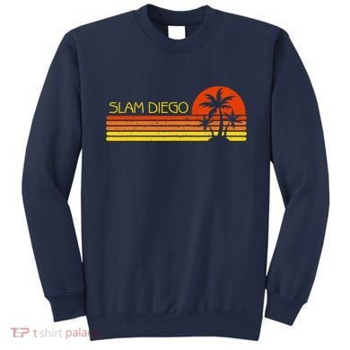 Sunset Palm Tree San Diego Baseball Grand Slam Sweatshirt