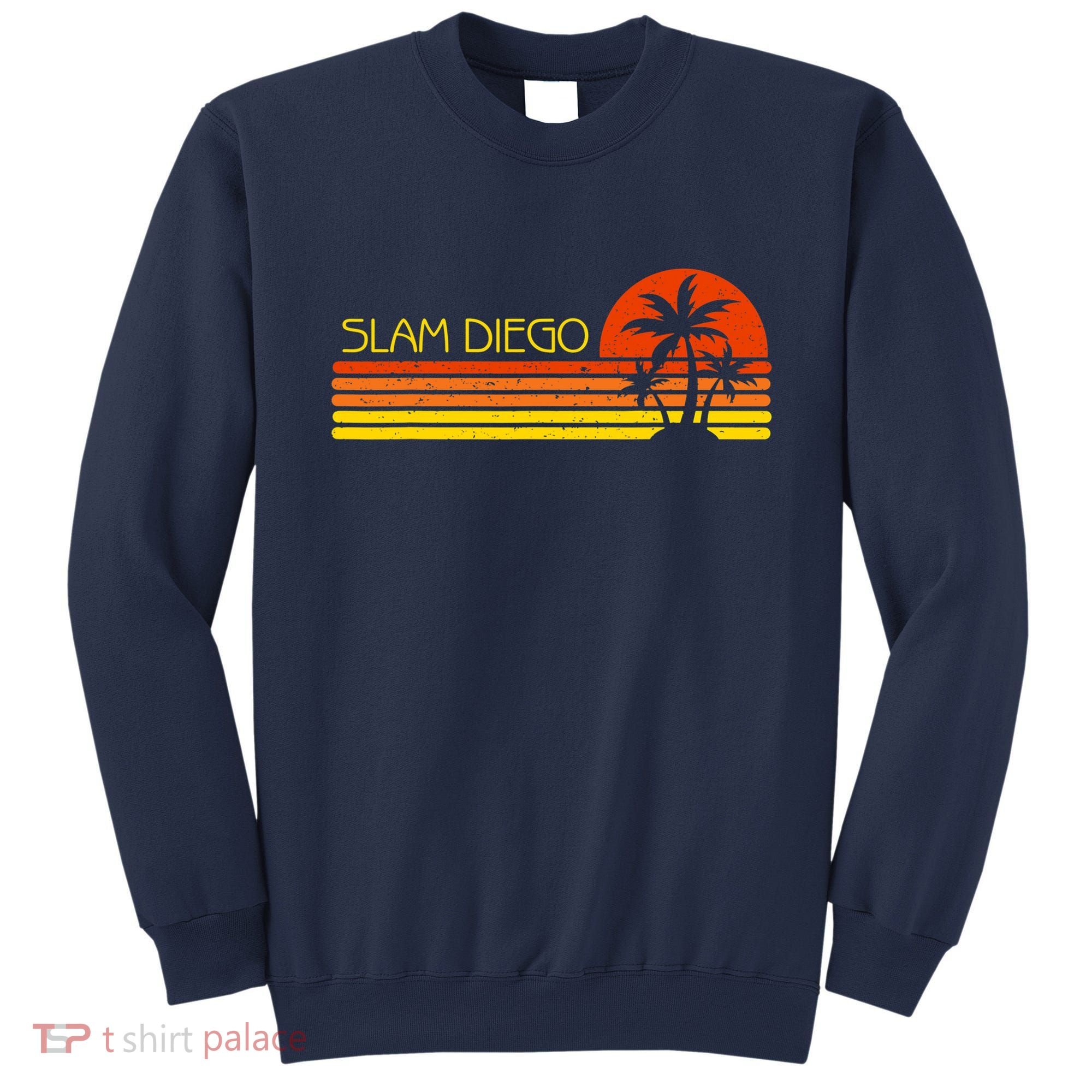 Sunset Palm Tree San Diego Baseball Grand Slam Sweatshirt