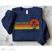 Sunset Palm Tree San Diego Baseball Grand Slam Sweatshirt thumb 2