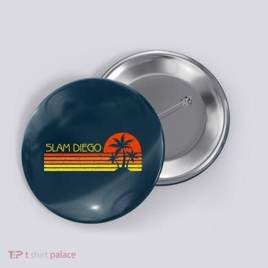 Sunset Palm Tree San Diego Baseball Grand Slam Button