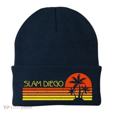 Sunset Palm Tree San Diego Baseball Grand Slam Beanie
