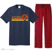 Sunset Palm Tree San Diego Baseball Grand Slam Pajama Set thumb 0